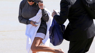 Pam Anderson Skips Past Scary Sydney Suit